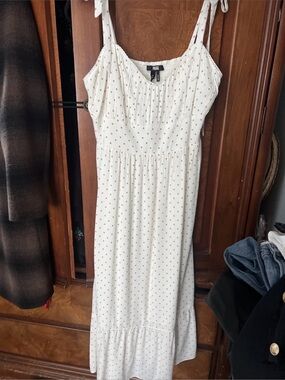 PAIGE margarita polka dot Dress midi in sea shell